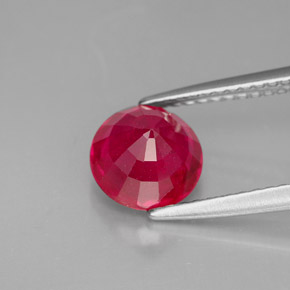 Rubino naturale rosso da 2,13 ct, taglio rotondo, SI