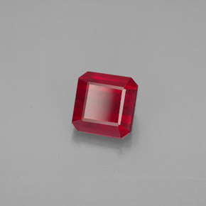 Rubino naturale rosso da 1,88 ct, taglio smeraldo, SI