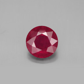 Rubino naturale rosso da 3,41 ct, taglio rotondo, SI