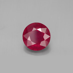 Rubino naturale rosso da 3,41 ct, taglio rotondo, SI