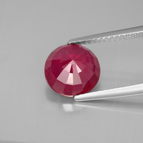 Rubino naturale rosso da 3,41 ct, taglio rotondo, SI
