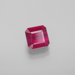 Rubino naturale rosso da 1,77 ct, taglio smeraldo, SI