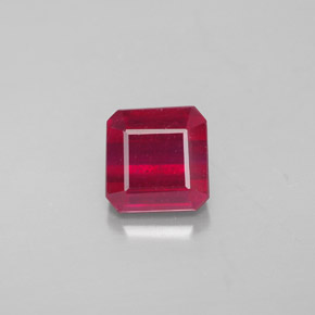 Rubino naturale rosso da 1,88 ct, taglio smeraldo, SI