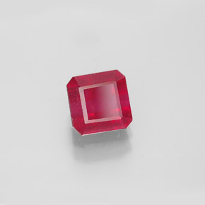 Rubino naturale rosso da 1,77 ct, taglio smeraldo, SI