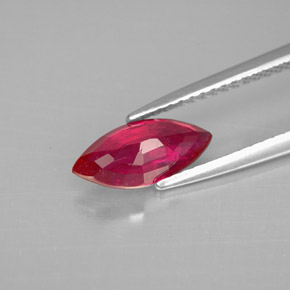 Rubino naturale rosso da 1,56 ct, marchesa, VS-SI