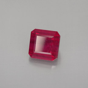 Rubino naturale rosso da 1,72 ct, taglio smeraldo, SI