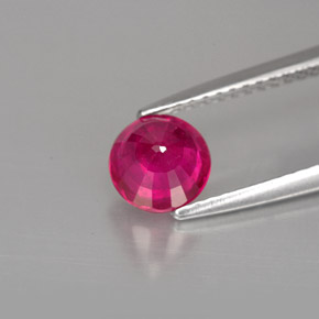 Rubino naturale rosso da 1,19 ct, taglio rotondo, SI