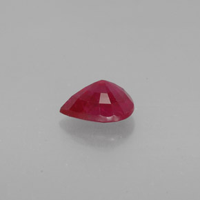 Rubino naturale rosso da 1,58 ct, taglio a pera, VS-SI