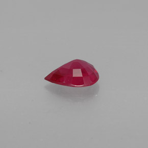 Rubino naturale rosso da 1,28 ct, taglio a pera, SI