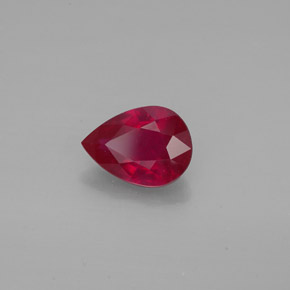 Rubino naturale rosso da 1,45 ct, taglio a pera, VS-SI