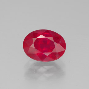 Rubino naturale rosso da 1,47 ct, taglio ovale, SI