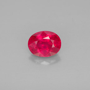 Rubino naturale rosso da 1,75 ct, taglio ovale, SI