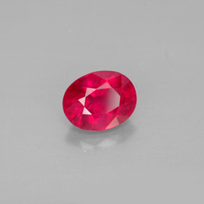 Rubino naturale rosso da 1,75 ct, taglio ovale, SI
