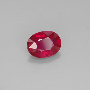 Rubino naturale rosso da 1,66 ct, taglio ovale, SI