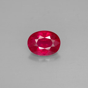 Rubino naturale rosso da 1,67 ct, taglio ovale, SI