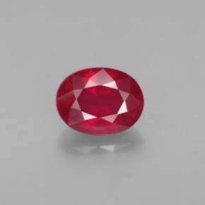 Rubino naturale rosso da 1,70 ct, taglio ovale, SI