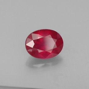 Rubino naturale rosso da 1,70 ct, taglio ovale, SI