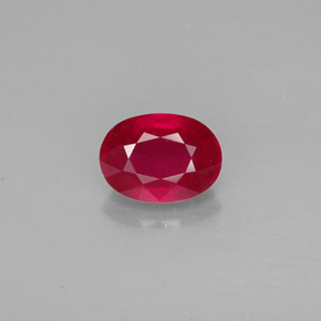 Rubino naturale rosso da 1,84 ct, taglio ovale, VS-SI