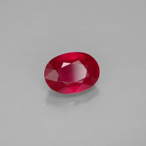 Rubino naturale rosso da 1,84 ct, taglio ovale, VS-SI