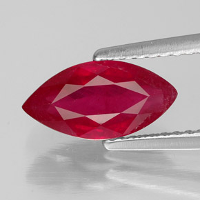 Rubino naturale rosso da 1,86 ct, marchesa, SI