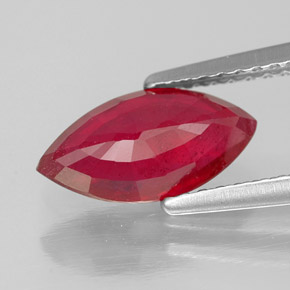 Rubino naturale rosso da 1,86 ct, marchesa, SI