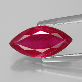 Rubino naturale rosso da 1,56 ct, marchesa, SI