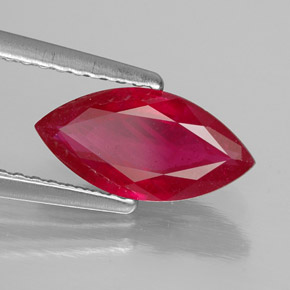 Rubino naturale rosso da 1,56 ct, marchesa, SI