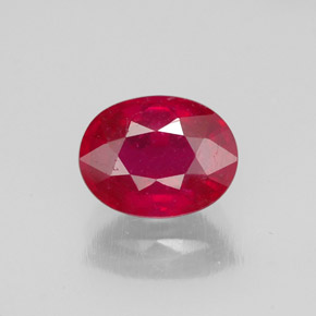Rubino naturale rosso da 1,85 ct, taglio ovale, SI
