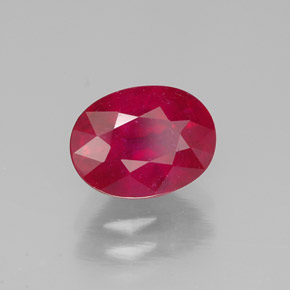 Rubino naturale rosso da 1,88 ct, taglio ovale, SI