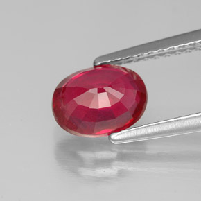 Rubino naturale rosso da 1,73 ct, taglio ovale, SI