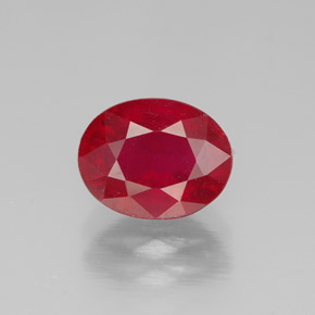 Rubino naturale rosso da 1,84 ct, taglio ovale, SI