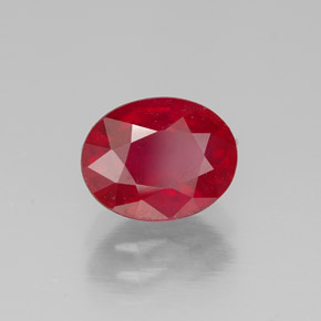 Rubino naturale rosso da 1,84 ct, taglio ovale, SI