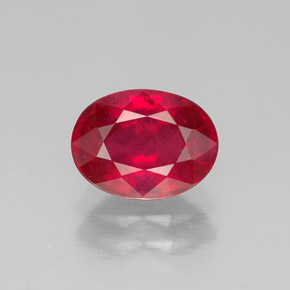 Rubino naturale rosso da 1,80 ct, taglio ovale, SI