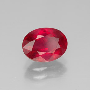 Rubino naturale rosso da 1,80 ct, taglio ovale, SI