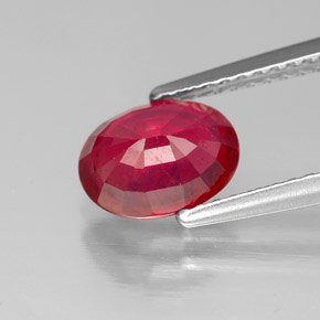 Rubino naturale rosso da 1,80 ct, taglio ovale, SI