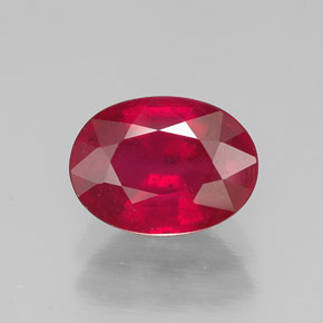Rubino naturale rosso da 1,70 ct, taglio ovale, SI
