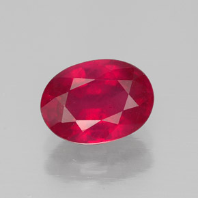 Rubino naturale rosso da 1,79 ct, taglio ovale, SI
