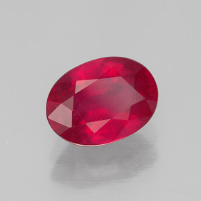 Rubino naturale rosso da 1,79 ct, taglio ovale, SI