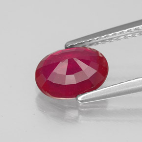Rubino naturale rosso da 1,54 ct, taglio ovale, SI