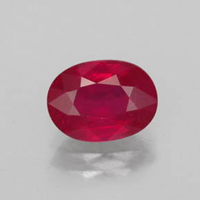 Rubino naturale rosso da 1,70 ct, taglio ovale, SI