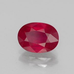 Rubino naturale rosso da 1,70 ct, taglio ovale, SI