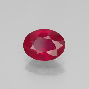 Rubino naturale rosso da 1,34 ct, taglio ovale, SI