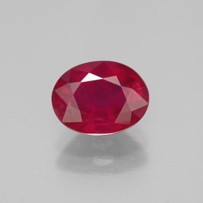 Rubino naturale rosso da 1,71 ct, taglio ovale, SI