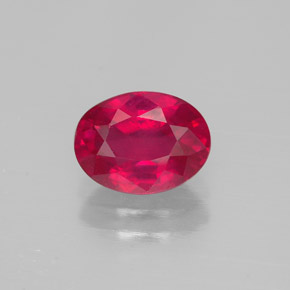 Rubino naturale rosso da 1,62 ct, taglio ovale, SI