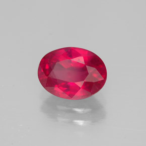 Rubino naturale rosso da 1,62 ct, taglio ovale, SI