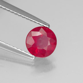 Rubino naturale rosso da 1,09 ct, taglio rotondo, SI