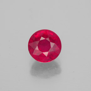 Rubino naturale rosso da 1,26 ct, taglio rotondo, SI