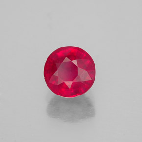 Rubino naturale rosso da 1,26 ct, taglio rotondo, SI