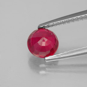 Rubino naturale rosso da 1,26 ct, taglio rotondo, SI