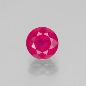 Rubino naturale rosso da 1,20 ct, taglio rotondo, SI